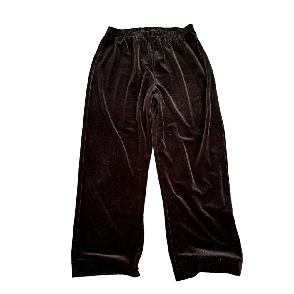 Chico’s black velvet pull on pant. Size 1 (S). EUC